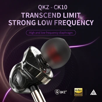 QKZ CK10 In-Ear Stereo Garso Laidinio Ausinės, Sporto, Muzikos Ausines su Mic karšto pardavimo