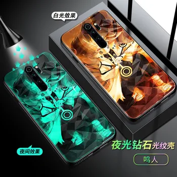 Šviesos Silikono, Akrilo telefono atvejais apima Xiaomi Redmi 9 Padengti Spindinčią Tamsoje Telefono Korpuso Ląstelių