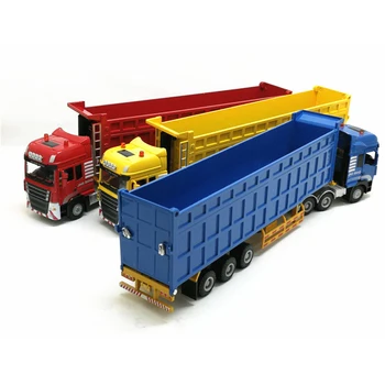 1/50 Modeliavimas Puspriekabės Sunkiųjų Sunkvežimių Savivartis Lydinio Transporto Modelis Žaislas Sunkvežimis Automobilio Modelio Surinkimo Dovana