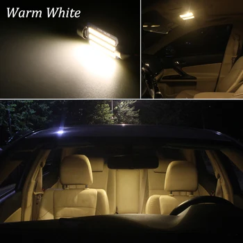 12pcs Balta Canbus LED Interjero Šviesos +Licenciją plokštelės šviesos Rinkinys, Skirtas 