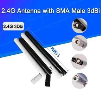 50PCS 2.4 G Antena su SMA Male 3dBi Omni WIFI Antena su RP SMA vyras Moteris kištukinę jungtį, belaidžio maršrutizatoriaus antenos 