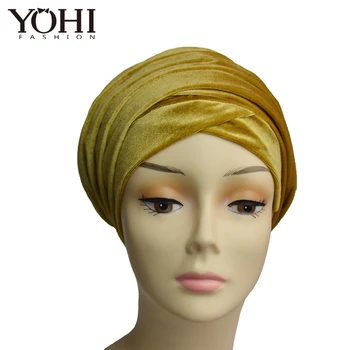 Naujas Aukštos kokybės Karšto pardavimo Style Velvet Ilgai Turbaną Uodega Bžūp Suvynioti Galvos Musulmonišką hidžabą Šalikas Skrybėlę Headwrap Šalikas moterims