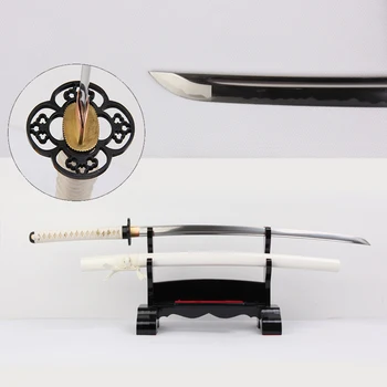 Nekilnojamojo Japonijos Skustuvas aštrus kardas Katana samurajų kova pasiruošę kardai 1045 Anglinio plieno, grūdintas, su hamon mediniai apvalkalą Dekoras