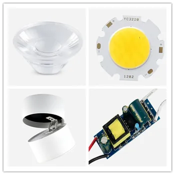 Paviršinės Montuotės Pritemdomi LED Lubų Šviesos 7W/10W/15WCOB LED Žemyn šviesos, Sulankstomas 360° Pasukti LED Spot lightsAC85-265V