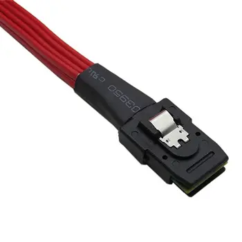 Raudona 0,5 M Mini SAS 36P 8087 SFF-8087 4 SATA Splitter Cable į Priekį Breakout Adapteris, skirtas PC Kompiuterių Serverių Priedai 7XED