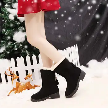 Sportbačiai moterims, batai žieminiai sniego batai priežastinis batus moteris Batai 2021 mados kietas aksomo, šiltas, neslidžia batai moterų avalynė