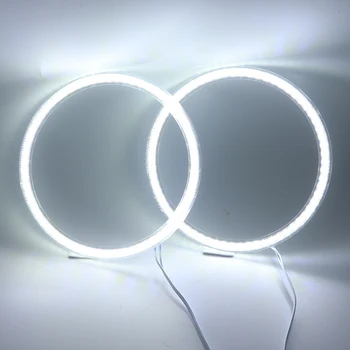 Ultra ryškūs SMD baltos spalvos LED angel eyes halo žiedas rinkinys dienos šviesos DRL 