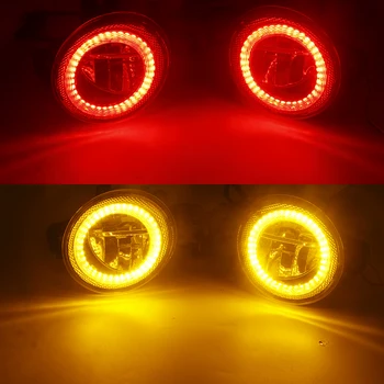 Automobilio Rūko Šviesos diodų (LED Angel Eye Šviesos važiavimui Dieną DRL Priešrūkinis Žibintas 4000LM 12V Už 