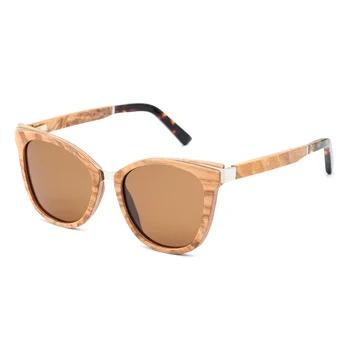 Geras dizainas, medinių moterų akiniai nuo saulės, Poliarizuoti akiniai nuo saulės moterims LS2165