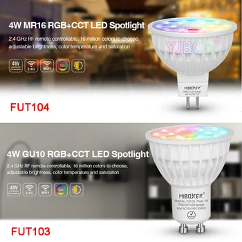 Miboxer 4W RGB+BMT LED Prožektorius FUT103 GU10 FUT104 MR16 led Lemputės, lempos, Miegamojo Restoranas Sėdi kambaryje Virėjas kambario apšvietimo