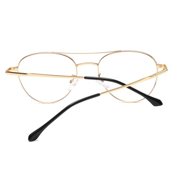 Peekaboo stabdžių mėlyna šviesa akinius vyrams turas retro aukso metalo rėmas žaidimų kompiuterį akiniai moterų aišku objektyvas
