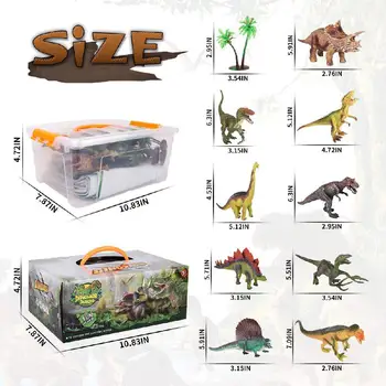 RCtown Dinozaurų Žaislai Modeliavimo Figūra Veiklos Žaisti Mat Švietimo Realus Dinozaurų Playset Nuotykių Kilimėlis su Medžiais