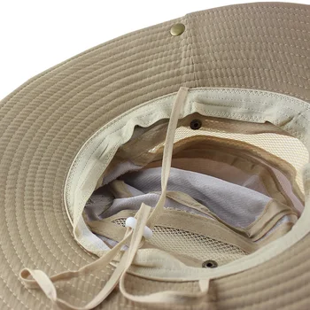 UPF 50+ Kibiras Skrybėlę Vasarą Vyrai Moterys Boonie Hat Lauko UV Apsauga Ilgas, Platus Kraštų Panama Safari, Žygiai, Medžioklės, Žvejybos Saulės Skrybėlę